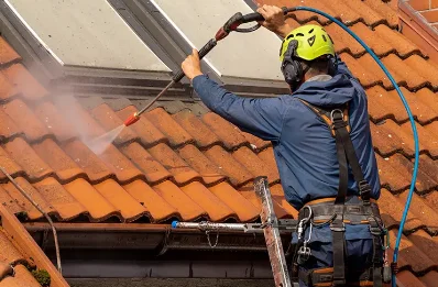 Démoussage et hydrofuge de toiture à Goustranville